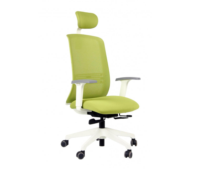 Silla GÜD Color Executive c/cabezal. Base Plástica Blanca